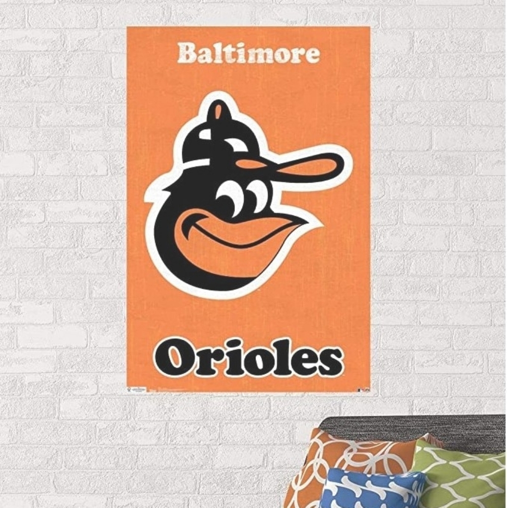 22.375"x34" Baltimore Orioles Retro Logo Poster